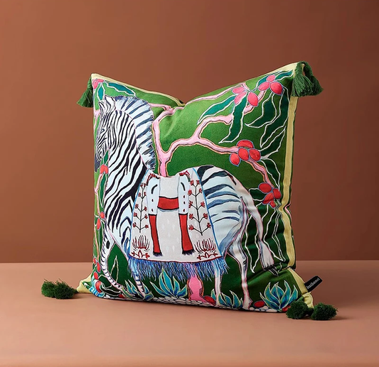 The Malako Accent Pillow Cover - Zebra