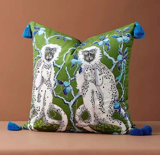 The Malako Accent Pillow Cover - Monkey